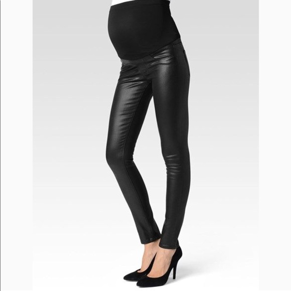leather maternity jeans